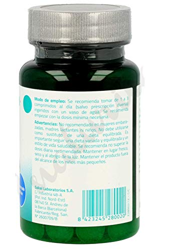 SAKAI Aloe Vera 200 Comprimidos Pack de 2 (100 + 100) regula el tránsito intestinal, efecto détox, limpieza de colon, contra el estreñimiento, desintoxica el organismo.