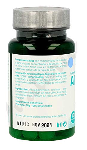 SAKAI Aloe Vera 200 Comprimidos Pack de 2 (100 + 100) regula el tránsito intestinal, efecto détox, limpieza de colon, contra el estreñimiento, desintoxica el organismo.