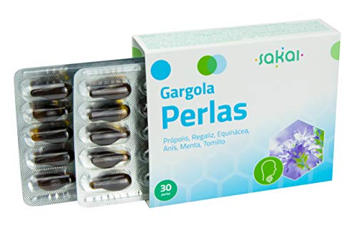 Sakai –Gargola Perlas – Alivia las molestias de la garganta –Protege tus cuerdas vocales- Bienestar de la boca y la faringe – Con Própolis, Regaliz, Equinácea, Anís estrellado, Menta, y Tomillo.
