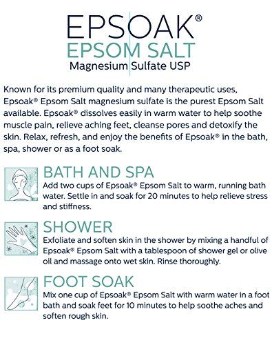 Sales Epsom Relajantes - Magnesio Natural Sal Pies Exfoliante pies ● Sales de baño (3.5 kg)