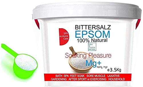 Sales Epsom Relajantes - Magnesio Natural Sal Pies Exfoliante pies ● Sales de baño (3.5 kg)