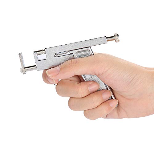 Salmue Juego de Herramientas para Pistolas de perforación para el oído Profesional, Pistola de Piercing para el Cuerpo del Ombligo de Oreja de Acero Inoxidable + rotulador + Estuche de Almacenamiento
