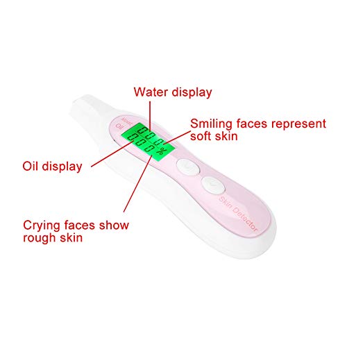 Salmue USB Analizador de Piel para Análisis y Pruebas de Piel, Monitor Digital Tester Portátil Monitor de Aceite de Agua y Humedad para el Cuidado de la Piel Precisión Facial Humedad Probador(Blanco)