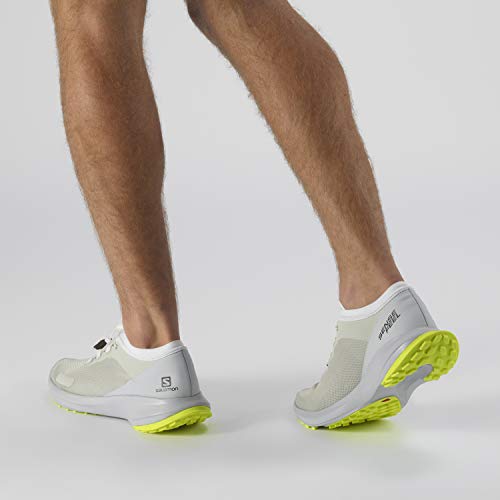 SALOMON Sense Feel, Zapatillas de Trail Running para Hombre, Gris (Mineral Gray/Pearl Blue/Safety Yellow), 45 1/3 EU