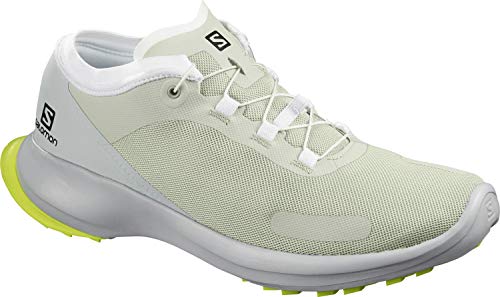 SALOMON Sense Feel, Zapatillas de Trail Running para Hombre, Gris (Mineral Gray/Pearl Blue/Safety Yellow), 45 1/3 EU