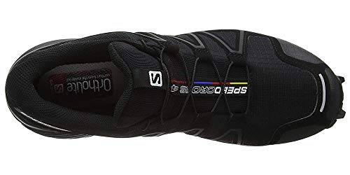 Salomon Speedcross 4, Zapatillas de Trail Running para Hombre, Negro (Black/Black/Black Metallic), 41 1/3 EU