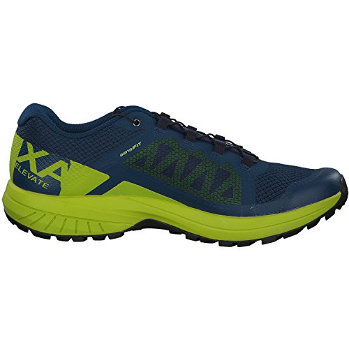 Salomon XA Elevate, Zapatillas de Trail Running para Hombre, Azul (Poseidon/Lime Green/Black 000), 42 EU