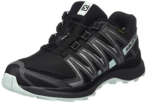 Salomon XA Lite GTX W, Zapatillas de Trail Running para Mujer, Negro/Turquesa (Black/Magnet/Fair Aqua), 43 1/3 EU