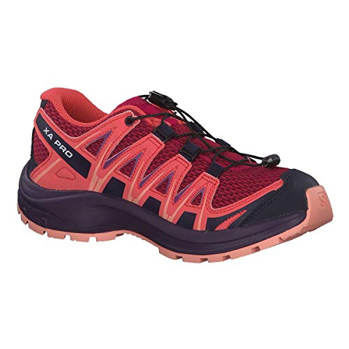Salomon XA Pro 3D J, Zapatillas de Trail Running Unisex Niños, Rojo/Naranja (Cerise/Dubarry/Peach Amber), 35 EU