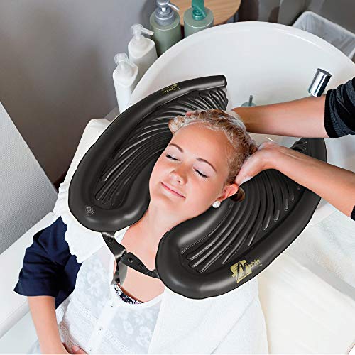 Salon MóvilConvierte cualquier cama, fregadero de cocina o baño en una estación de lavado de pelo para el hogar.