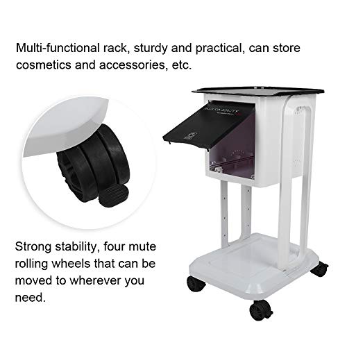 Salon Trolley Storage Rack Carrito de almacenamiento profesional para peluquería Rolling Trolley para peluquería, salón de belleza, hogar (blanco)