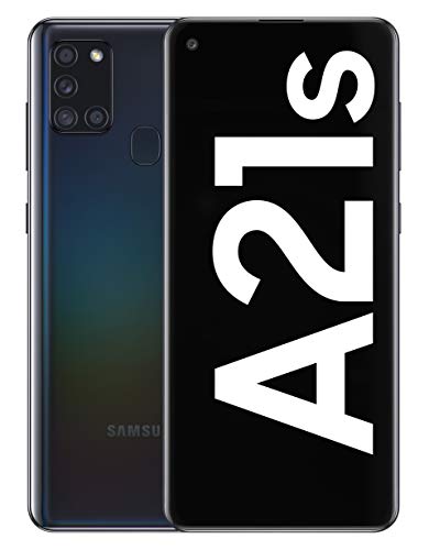 Samsung Galaxy A21s - Smartphone de 6.5" (4 GB RAM, 64 GB de Memoria Interna, WiFi, Procesador Octa Core, Cámara Principal de 48 MP, Android 10.0) Negro [Versión española]