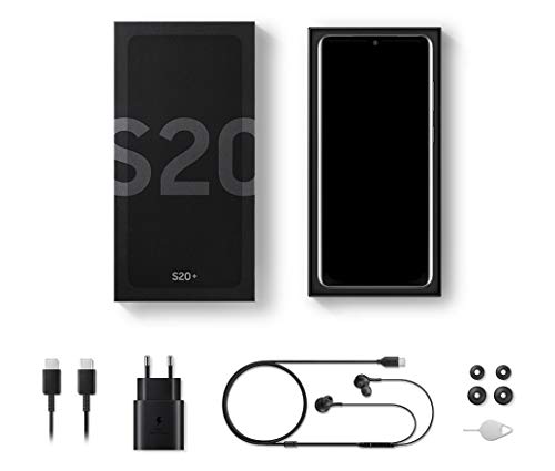 Samsung Galaxy S20+ - Smartphone 6.7" Dynamic AMOLED (8GB RAM, 128GB ROM , cuádruple cámara trasera 64MP, Octa-core Exynos 990, 4500mAh batería, carga ultra rápida), Cosmic Black [Versión española]
