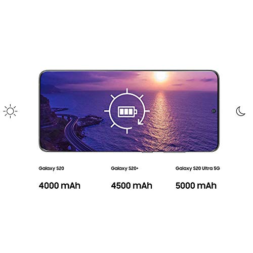 Samsung Galaxy S20+ - Smartphone 6.7" Dynamic AMOLED (8GB RAM, 128GB ROM , cuádruple cámara trasera 64MP, Octa-core Exynos 990, 4500mAh batería, carga ultra rápida), Cosmic Black [Versión española]