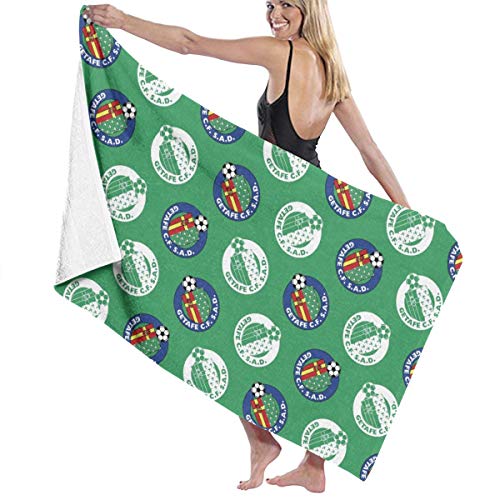 Samthune Getafe-CF Toalla De Playa Grande De Microfibra De Verano 90x130cm, Anti-Arena, Fuerte Absorción De Aguat Súper Blando Y Secado Rápido, para Deportes, Viajes, Natación, Playa, Yoga O Baño