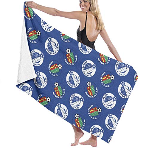 Samthune Getafe-CF Toalla De Playa Grande De Microfibra De Verano 90x130cm, Anti-Arena, Fuerte Absorción De Aguat Súper Blando Y Secado Rápido, para Deportes, Viajes, Natación, Playa, Yoga O Baño