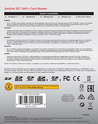 SanDisk SD UHS-I - Lector de tarjetas