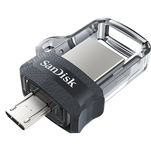 SanDisk Ultra Dual m3.0 - Unidad Dual con conector micro-USB en un extremo y un conector USB 3.0, 128 GB