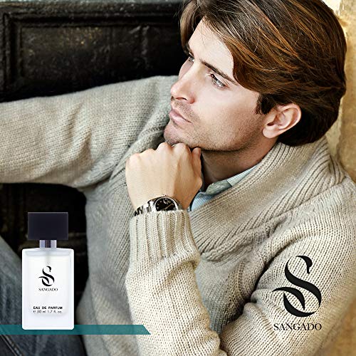 SANGADO Casanova Perfume para Hombres, Larga Duración de 8-10 horas, Olor Lujoso, Aromática Especiada, Francesas Finas, Extra Concentrado (Eau de Parfum), Spray de 50 ml, Un Gran Regalo Para Hombres