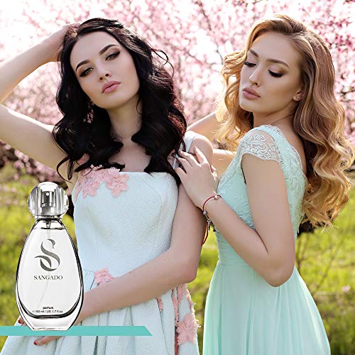 SANGADO Gardenia Y Almizcle Perfume para Mujeres, Larga Duración de 8-10 horas, Olor Lujoso, Chipre Floral, Francesas Finas, Extra Concentrado (Parfum), Spray de 50 ml, Un Gran Regalo Para Mujeres