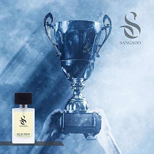 SANGADO Invencible Perfume para Hombres, Larga Duración de 8-10 horas, Olor Lujoso, Amaderada Acuática, Francesas Finas, Extra Concentrado (Eau de Parfum), Spray de 50 ml, Un Gran Regalo Para Hombres