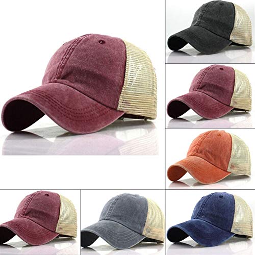SANKANG Sencilla béisbol de la vendimia hombres del casquillo del Snapback de las mujeres del algodón del verano del sombrero de béisbol sólidos al aire libre Deportes capsula los sombreros gorra de b