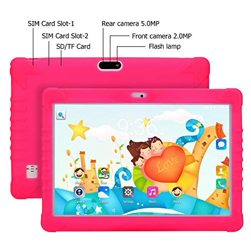 SANNUO - Tableta Infantil de 10,1 Pulgadas, preinstalada, con 3G, GPS y Juegos, procesador Quad Core