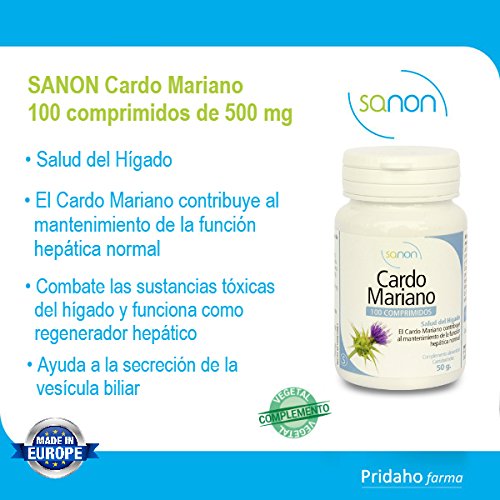 SANON - SANON Cardo Mariano 100 comprimidos de 500 mg