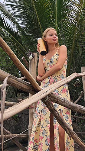 Santai Living Termo de Bambú Hermético (500 ml) Botella Isotermo con Doble Cámara Aislante con Infusor para Té, Café o Fruta | Vaso Térmico de Viaje Libre de BPA