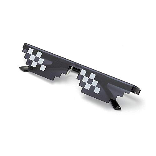 SANZX S009 Gafas de sol de mosaico sin bordes Gafas de sol para hombres Tide Ocean Gafas de fiesta de personalidad-Negro