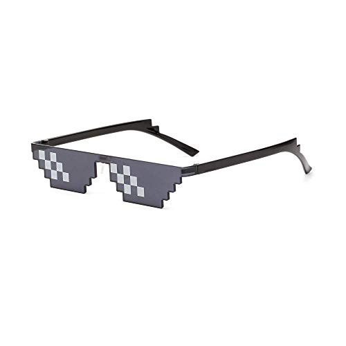 SANZX S009 Gafas de sol de mosaico sin bordes Gafas de sol para hombres Tide Ocean Gafas de fiesta de personalidad-Negro