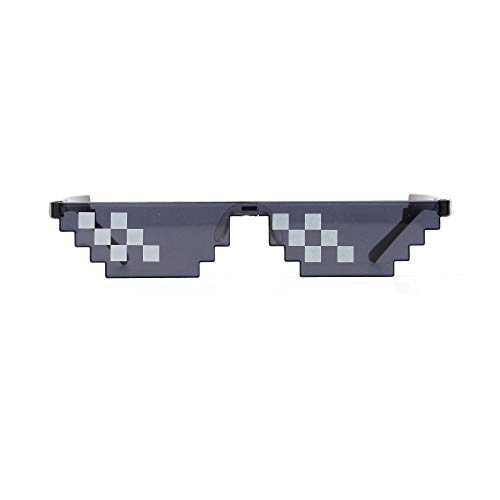 SANZX S009 Gafas de sol de mosaico sin bordes Gafas de sol para hombres Tide Ocean Gafas de fiesta de personalidad-Negro
