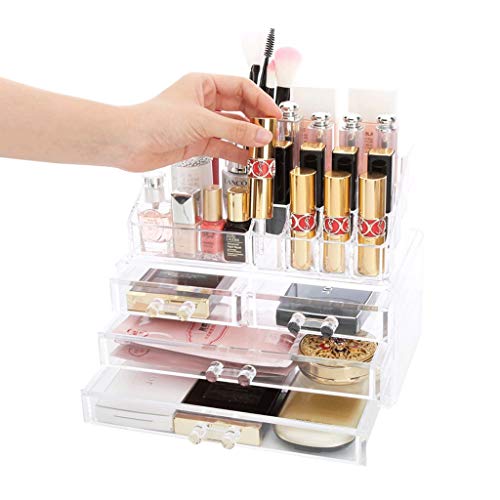 SAP- Caja de Almacenamiento cosmético Home PS Desktop Caja de Almacenamiento cosmético de Gran Capacidad Ahorro de Espacio (Size : L24*W13.5*H17cm)