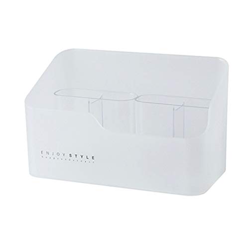 SAP - Caja de almacenamiento de cosméticos para el hogar (plástico, gran capacidad) blanco Blanco