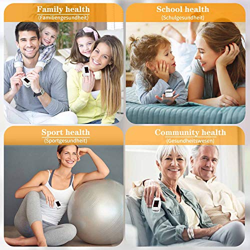 Saturimetro da dito,Pulsossimetro Digitale a dito con Display a LED,Monitor per Ossigeno,Cardiofrequenzimetro per Bambini,Anziani