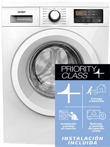Sauber - Lavadora de carga frontal WM714-7 kg - 1400 RPM - Eficiencia energética: A+++ - INSTALACIÓN INCLUIDA