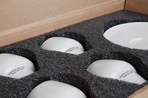 SAULA PREMIUM 4 Tazas y Plato café Sommelier con cámara de Aroma, Medida Ideal para el Espresso, Porcelana Fina y conservación del Calor y de la Crema Optima.e