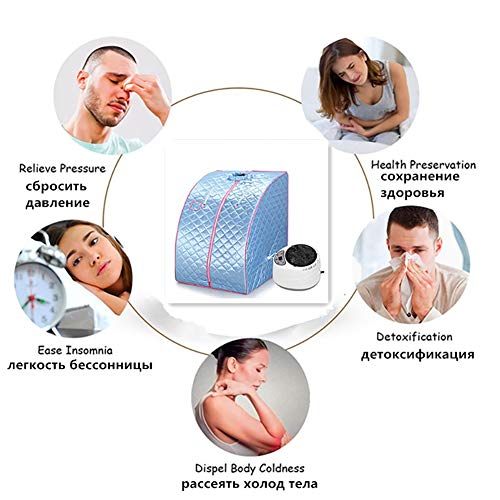Sauna De Vapor Sala De Sauna Portátil Piel Beneficiosa Desintoxicación Infrarroja Pérdida De Peso Calorías Baño SPA con Bolsa De Sauna Generador De Vapor