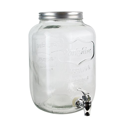 Saveur & Dégustation KV7177 - Dispensador de bebidas de cristal transparente, 18 x 18 x 31 cm