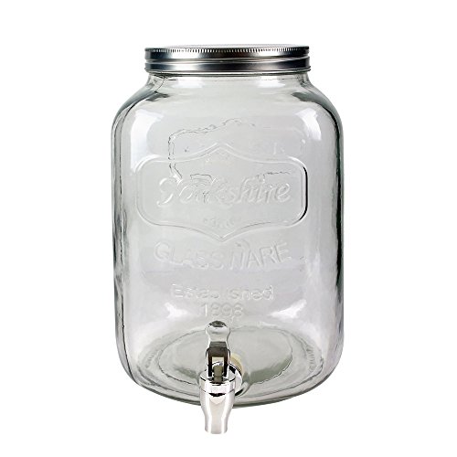 Saveur & Dégustation KV7177 - Dispensador de bebidas de cristal transparente, 18 x 18 x 31 cm