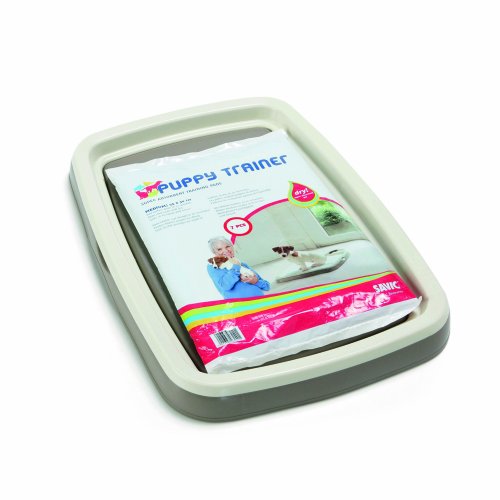 Savic Puppy Trainer - Kit de bandeja para perros, Gris (Warm Grey), Talla M