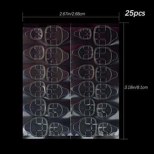 SAVITA 25 Hojas / 600 Piezas Adhesivo de Pegamento Para Uñas, Adhesivo de Gelatina Impermeable y Transpirable Adhesivo para uñas Postizas