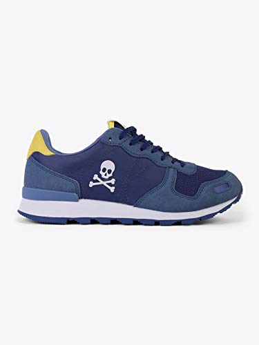 Scalpers Folk Sneakers - Sneaker para Hombre, Talla 40, Color Azul Marino
