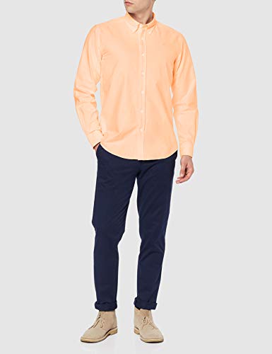 Scalpers New Oxford BD - Camisa para Hombre, Talla 42, Color Naranja