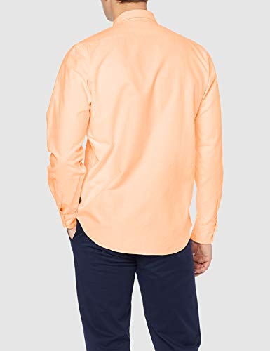 Scalpers New Oxford BD - Camisa para Hombre, Talla 42, Color Naranja