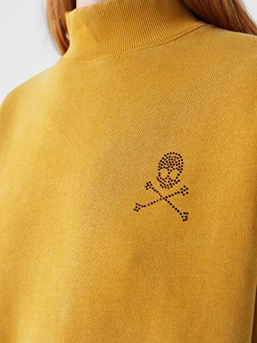 Scalpers Sudadera Perkins Calavera Cristales - Mustard/L