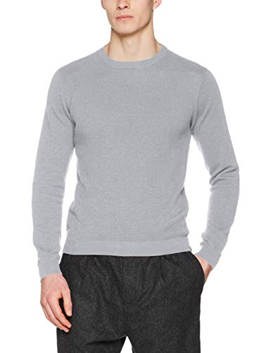 Scalpers Terranova Tricot - Jersey para Hombre, Talla XXL, Color Gris Claro