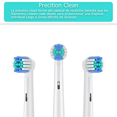 Schallcare Compatible Braun Oral b recambios para cepillo,cabezales de repuesto Compatible Eléctrico recargable Oral-B EB17a
