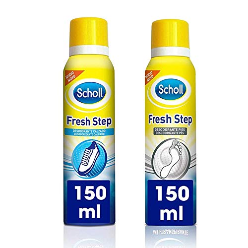 Scholl Fresh Step Desodorante para calzado Antitranspirante + Desodorante para Pies - 2x150ml