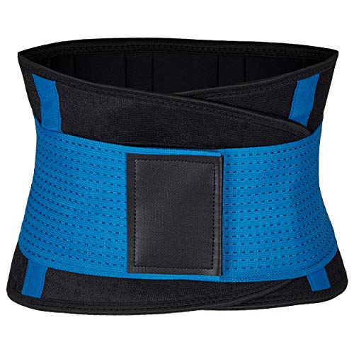 SchwabMarken Faja Deportiva Waisttrainer, 4 Colores Diferentes, Faja Fitness Azul Size Large